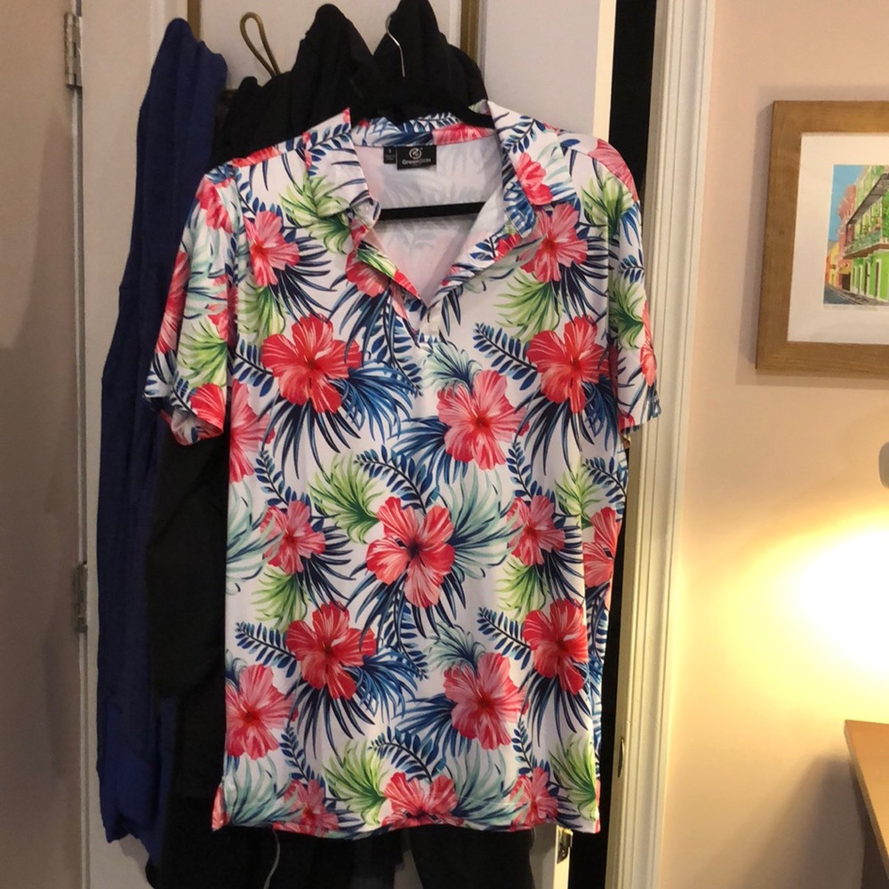 Tropical men’s golf shirt